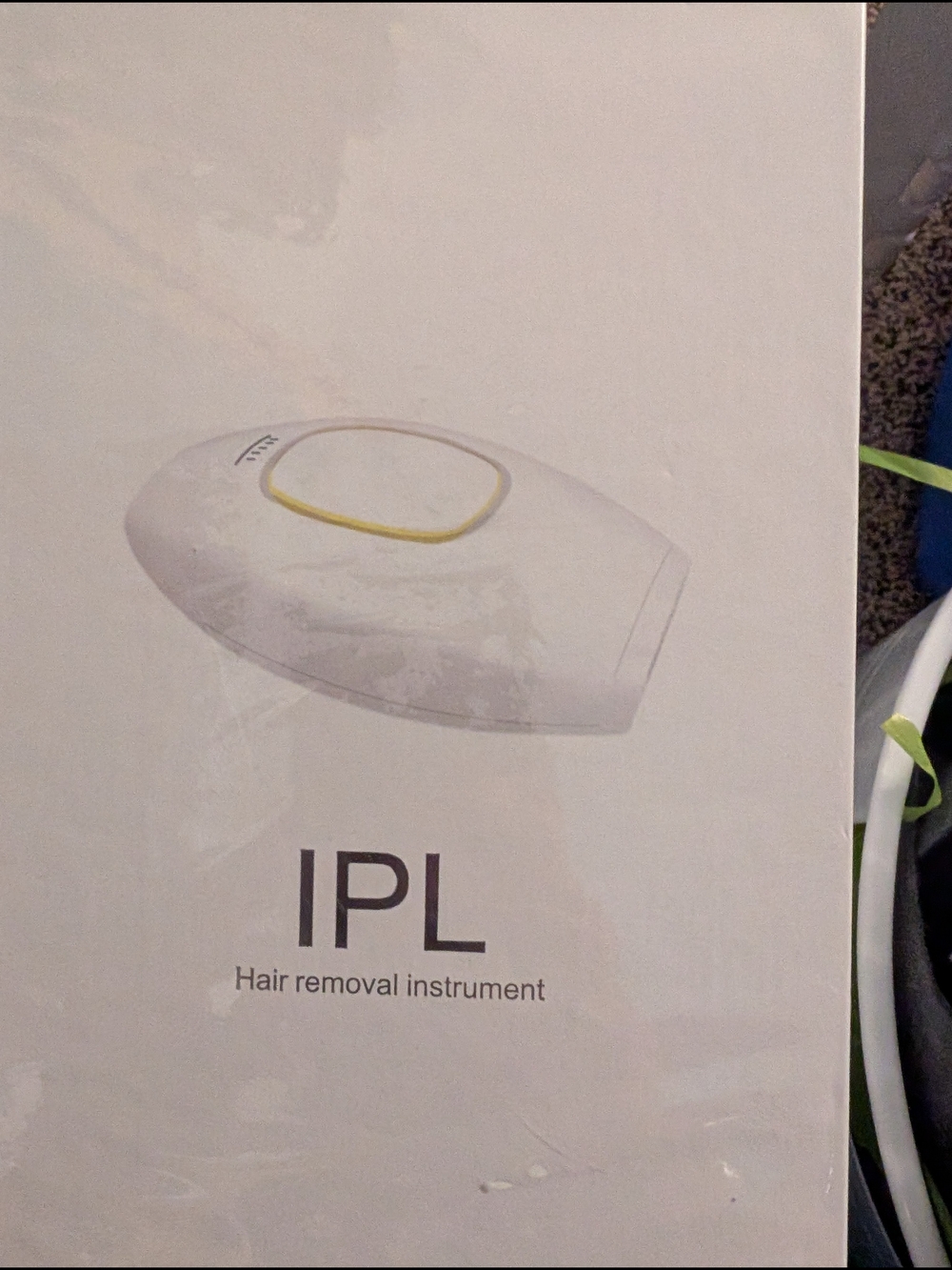 IPL Hair Removal Device - White with Yellow Accent